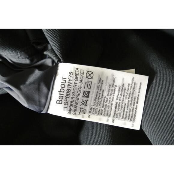 NEW, BARBOUR Greta Showerproof Trench Coat in Navy Sz 8 #C4770 - Picture 7 of 9